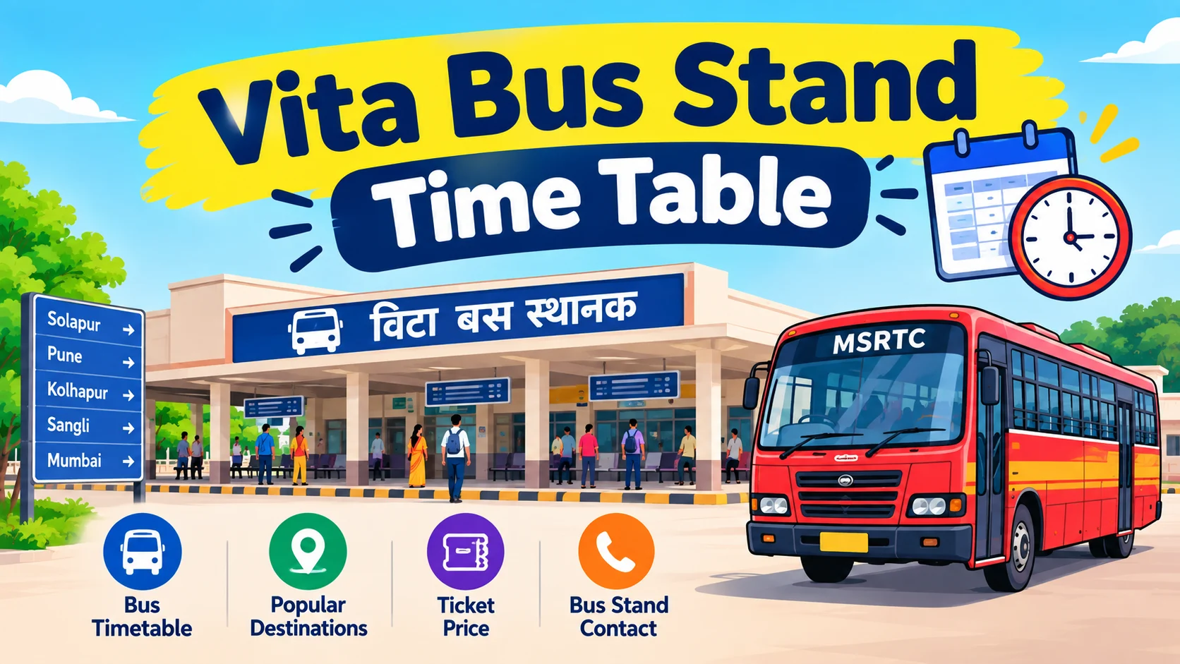 Vita Bus Stand Time Table